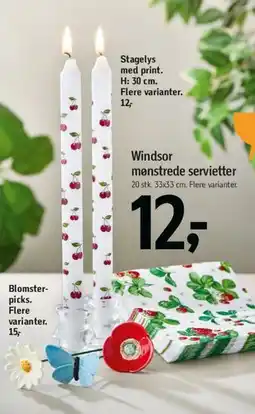Føtex Windsor mønstrede servietter tilbud