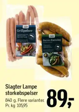 Føtex Slagter Lampe storkøbspølser tilbud