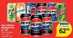 Fakta Tyskland Pepsi, Mirinda, Mountain Dew el. 7UP (kasse) tilbud