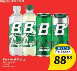Fakta Tyskland Faxe Kondi Energy / B Energy (kasse) tilbud