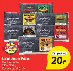 Fakta Tyskland Langelænder Pølser tilbud