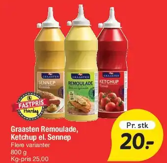 Fakta Tyskland Graasten Remoulade / Ketchup / Sennep tilbud