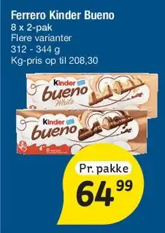 Fakta Tyskland Ferrero Kinder Bueno (pakke) tilbud
