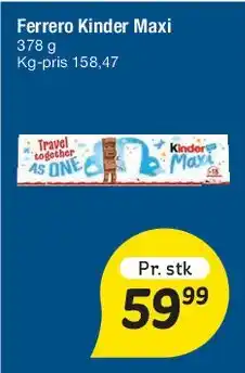 Fakta Tyskland Ferrero Kinder Maxi tilbud