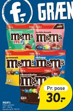 Fakta Tyskland M&M's tilbud