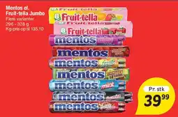Fakta Tyskland Mentos / Fruit-tella Jumbo tilbud