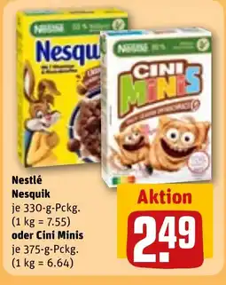 REWE DE Nestlé Nesquik oder Cini Minis tilbud