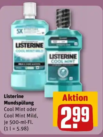 REWE DE Listerine Mundspülung tilbud