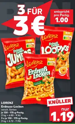 Kaufland DE LORENZ Erdnuss-Locken tilbud