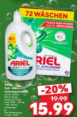 Kaufland DE ARIEL Voll- oder Colorwaschmittel tilbud
