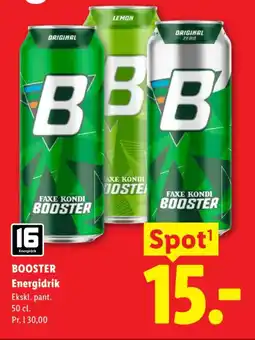 Lidl BOOSTER Energidrik tilbud