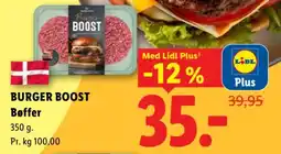 Lidl BURGER BOOST Bøffer tilbud