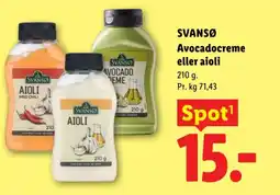 Lidl SVANSØ Avocadocreme eller aioli tilbud
