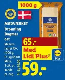 Lidl Madværket Dronning Dagmar ost tilbud