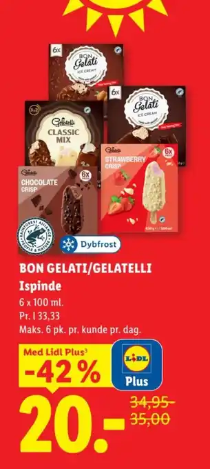 Lidl Bon gelati/Gelatelli Ispinde tilbud