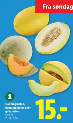 Lidl Honningmelon, kantalupmelon eller galiamelon tilbud