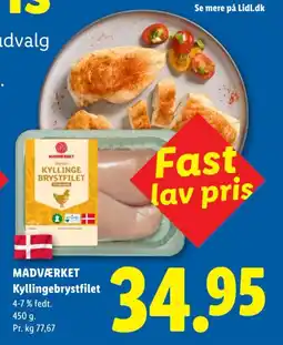 Lidl Madværket Kyllingebrystfilet tilbud