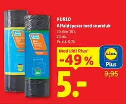 Lidl Purio Affaldsposer med snøreluk tilbud