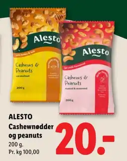 Lidl Alesto Cashewnødder og peanuts tilbud