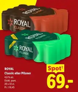 Lidl Royal Classic eller Pilsner tilbud