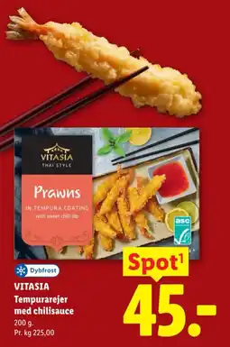 Lidl Dybfrost Vitasia Tempurarejer med chilisauce tilbud