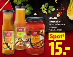 Lidl VItasia Sursød eller forårsrullesauce tilbud