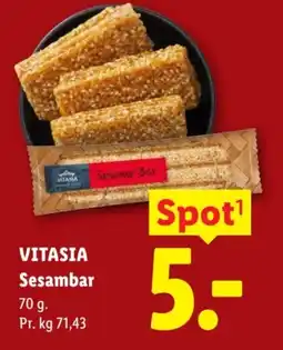 Lidl Vitasia Sesambar tilbud