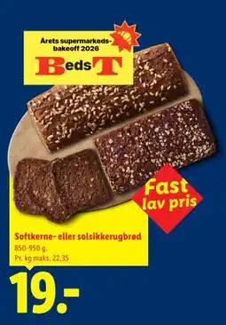Lidl Softkerne- eller solsikkerugbrød tilbud