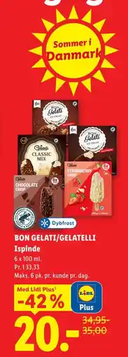 Lidl BON GELATI/GELATELLI Ispinde, App-pris tilbud