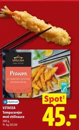 Lidl VITASIA Tempurarejer med chilisauce tilbud