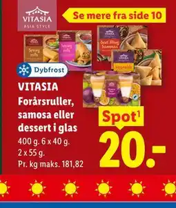 Lidl VITASIA Forårsruller, samosa eller dessert i glas tilbud