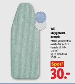 Lidl W5 Strygebrætbetræk tilbud