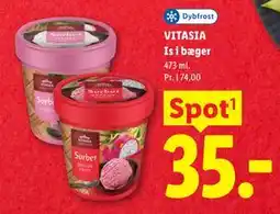Lidl VITASIA Is i bæger tilbud