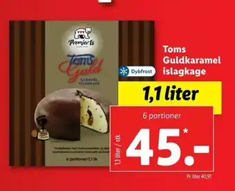 Let-Køb Toms Guldkaramel islagkage tilbud