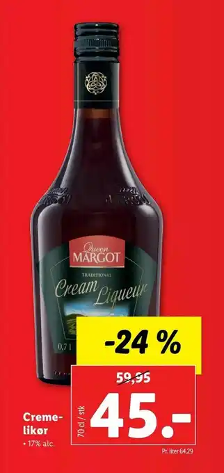 Let-Køb Creme likør tilbud
