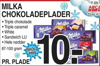 ABC Lavpris Milka chokoladeplader tilbud