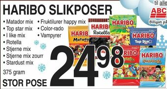 ABC Lavpris Haribo slikposer tilbud