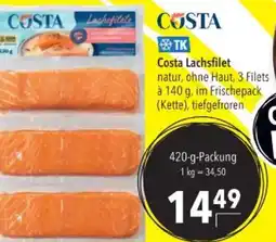 Citti Costa Lachsfilet natur, ohne Haut, 3 Filets à 140 g, tilbud