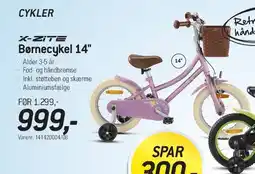 Thansen X-ZITE Børnecykel 14 tilbud