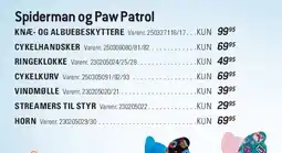 Thansen Spiderman og Paw Patrol tilbud