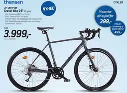 Thansen X-ZITE Gravel bike 28 16 gear tilbud