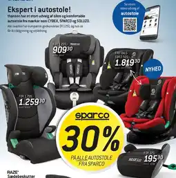 Thansen Sparco autostole - 30% på alle autostole fra Sparco tilbud
