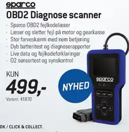 Thansen OBD2 Diagnose scanner tilbud