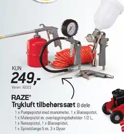Thansen RAZE Trykluft tilbehørssæt (8 dele) tilbud