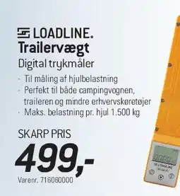 Thansen LOADLINE Trailervægt - Digital trykmåler tilbud