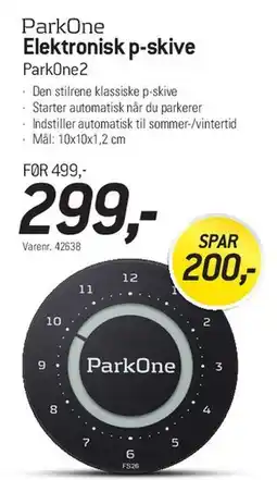 Thansen ParkOne Elektronisk p-skive tilbud