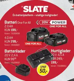 Thansen SLATE Batteri — One For All tilbud