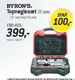 Thansen BYRON'S Topnøglesæt (25 dele) tilbud