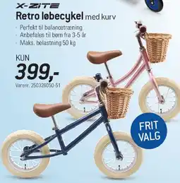Thansen X-ZITE Retro løbecykel med kurv tilbud