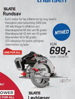 Thansen SLATE Rundsav tilbud